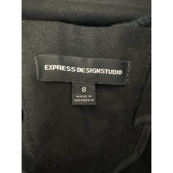 ❤️Express Design Studio Black High Waisted Flat Front Wide Leg Women's Pants 8 - Picture 6 of 7